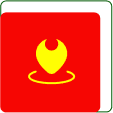 icons (1) Yellow flame icon on red background.