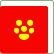 icons (3) Red square with yellow flower symbol.